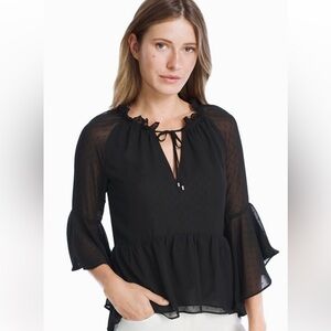 White House Black Market Ruffled Blouse